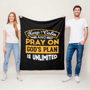 Couverture Polaire Priez et faites confiance au plan illimité de Dieu
