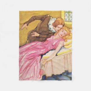 Couverture Polaire Prince Charming baiser Beauté dormante