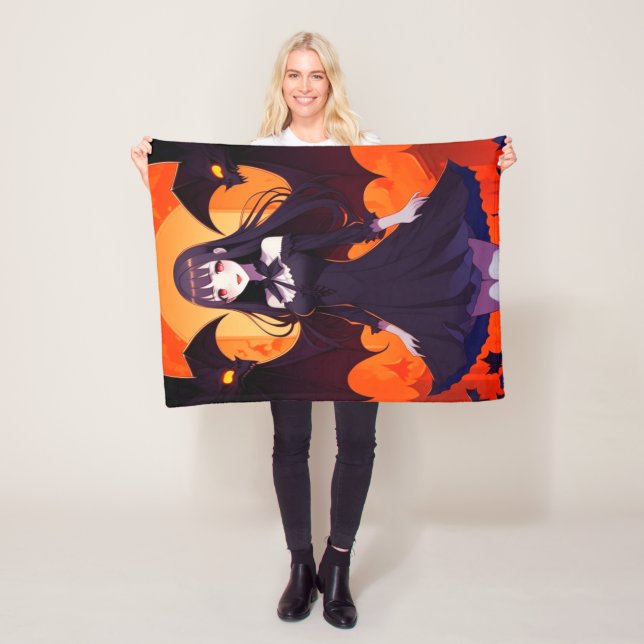 COUVERTURE POLAIRE PRINCESS VAMPIRE DES BATS - GOTHIQUE (En situation)