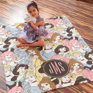 Couverture Polaire Princesse Disney Motif de monogramme surdimensio