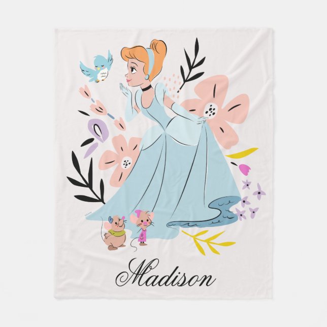 Couverture Polaire Princesse Disney personnalisée | Cendrillon (Devant)