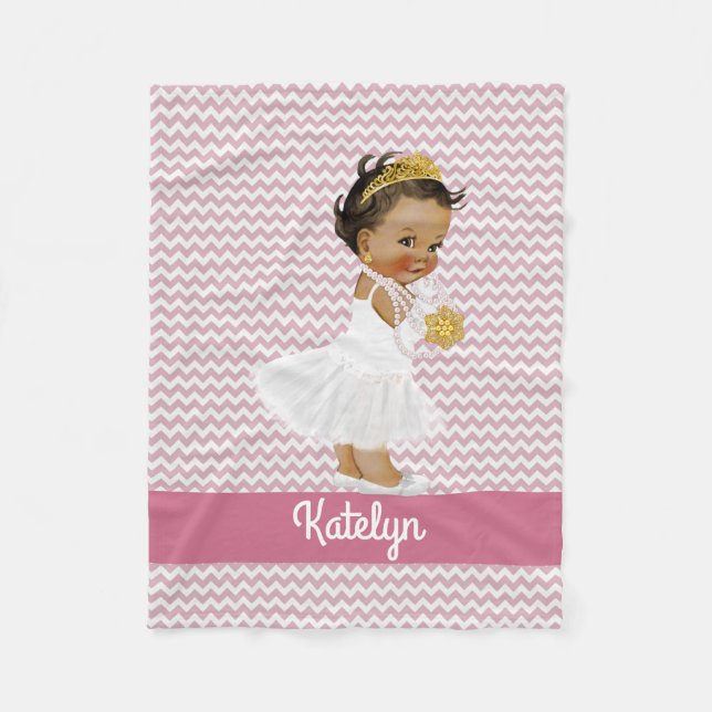 Couverture Polaire Princesse ethnique personnalisée Nursery de (Devant)