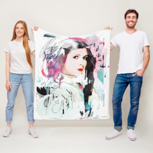 Couverture Polaire Princesse Leia Rebel Collage