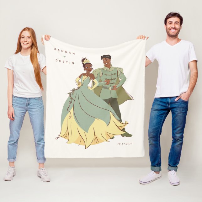 Couverture Polaire Princesse Tiana et Mariage Naveen (En situation)