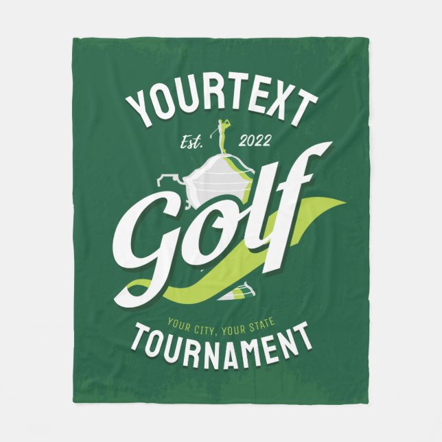 Couverture Polaire Pro Golfer NAME Golf Trophée Tournoi de golf (Devant)