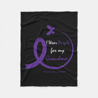 Couverture Polaire Produits Cadeaux Grandma pourpre Cancer pancréatiq