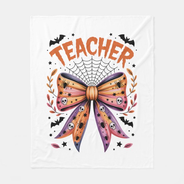 Couverture Polaire Prof Halloween effrayant (Devant)