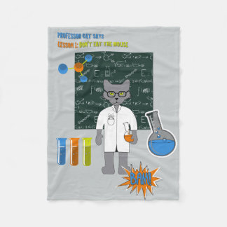 Couverture Polaire Professeur Cat Fleece Blanket