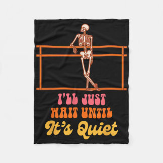 Couverture Polaire Professeur de ballon Danser Squelette Je Attends J