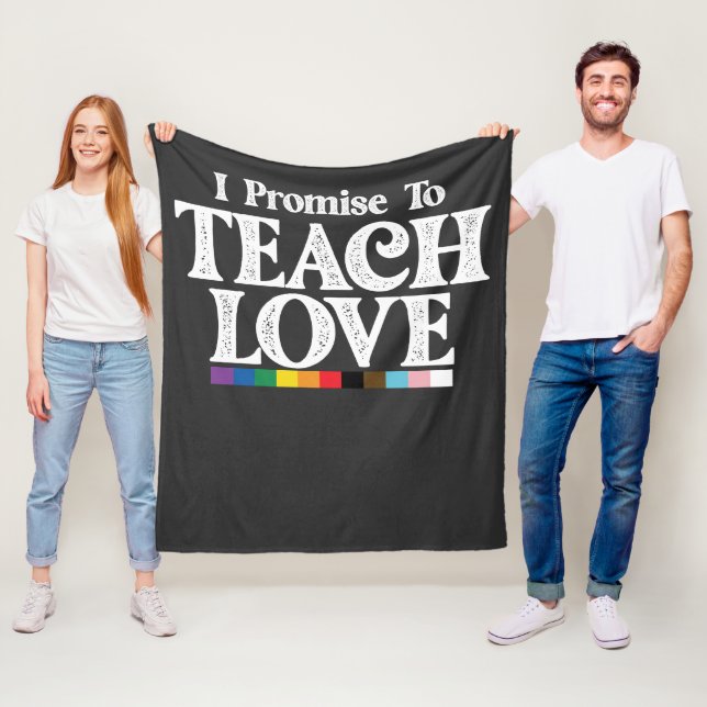 Couverture Polaire Professeur De Fierté LGBT Je Promets D'Enseigner L (En situation)