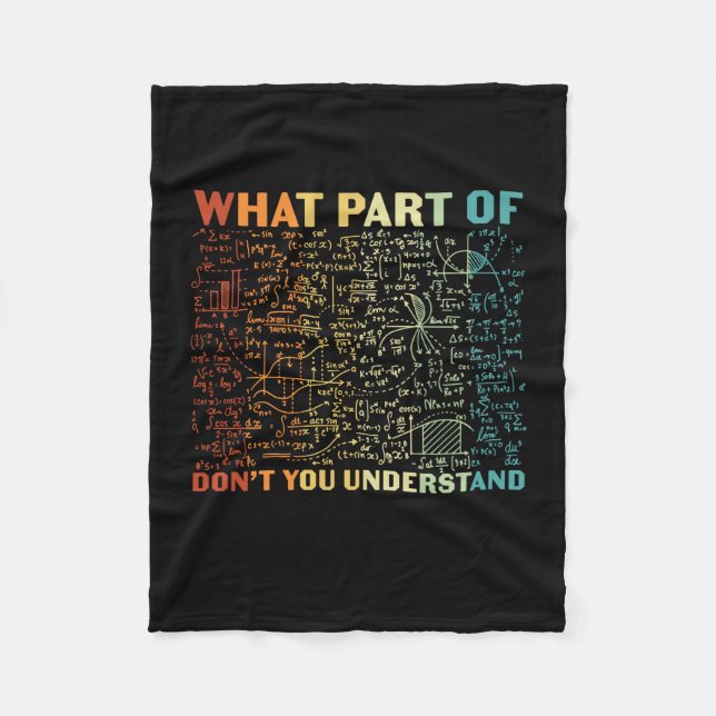 Couverture Polaire Professeur De Mathématiques Quelle Partie Des Math (Devant)