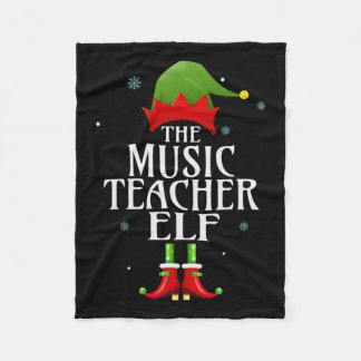 Couverture Polaire Professeur de musique Elf Xmas Matching Family Gro