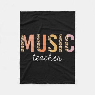 Couverture Polaire Professeur de musique léopard Mignon Ck Fourniture