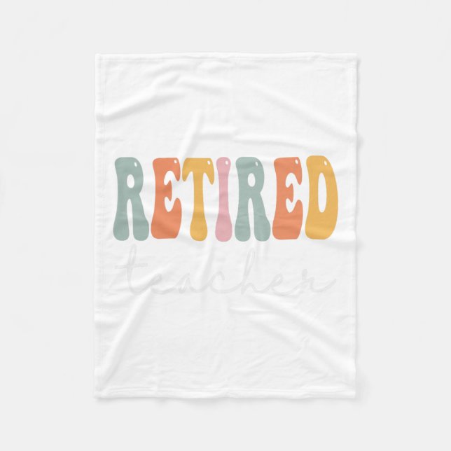 Couverture Polaire Professeur Retro Femmes Super Heureux Premier Jour (Devant)