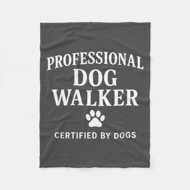 Couverture Polaire Professional Dog Walker - Certified By Dogs Gift  (Devant)