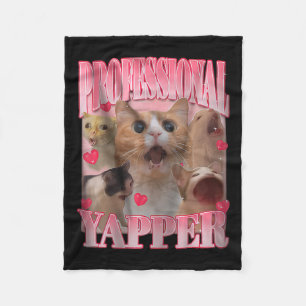 Couverture Polaire Professional Yapper Chat Drôle Mème