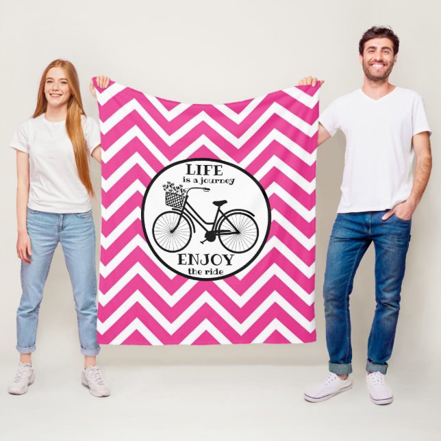 Couverture Polaire Profitez De La Promenade | Vélo Avec Fleurs Motiva (En situation)