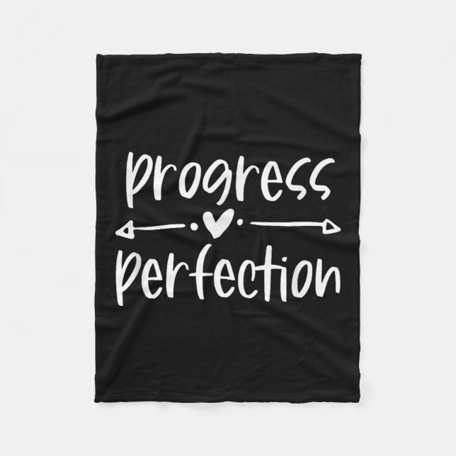 Couverture Polaire Progress Over Perfection Motivational  (Devant)