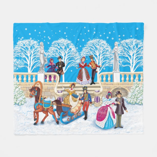 Couverture Polaire Promenade hivernale (Devant (Horizontal))