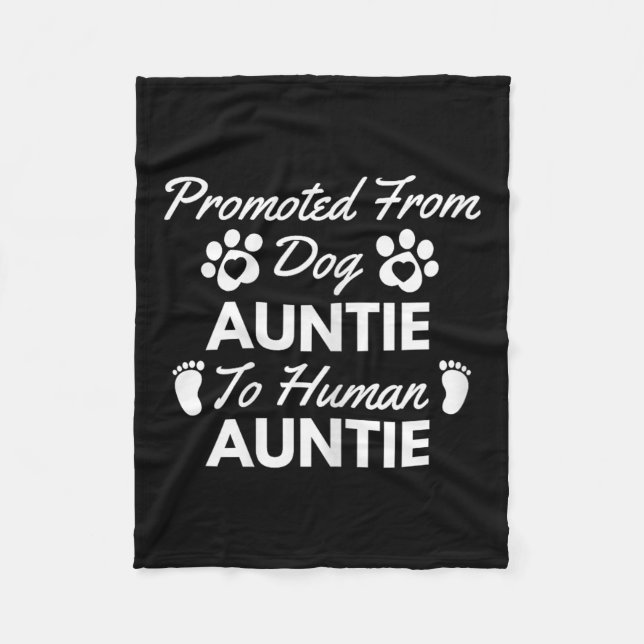 Couverture Polaire Promoted From Dog Aunt To Human Aunt Cute Auntie N (Devant)