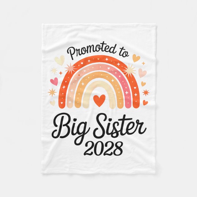 Couverture Polaire Promoted To Big Sister 2028 New Baby Pregnancy Ann (Devant)