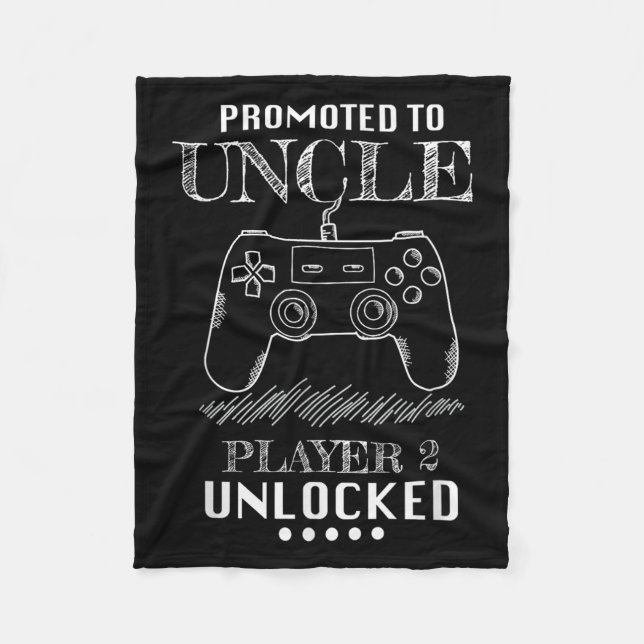 Couverture Polaire Promoted To Uncle Player 2 Unlock Shirt New Uncle  (Devant)