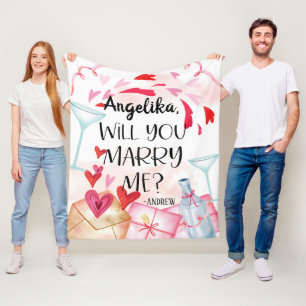 Couverture Polaire Proposition de marriage   You Marry Me ? Custom
