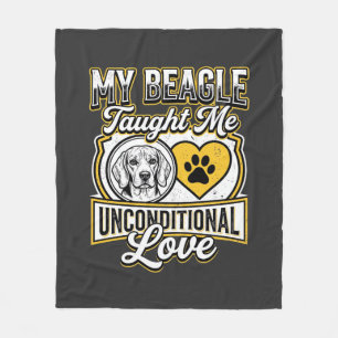 Couverture Polaire Propriétaire de chien d'amour inconditionnel Beagl