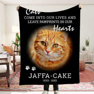 Couverture Polaire Propriétaire du chat Pawprints in Our Hearts Pet