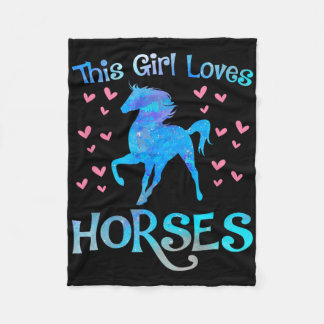 Couverture Polaire Propriétaire Du Cheval Cette Fille Aime Les Chevau