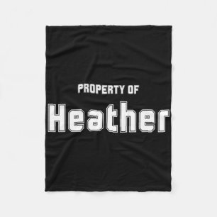 Couverture Polaire Propriété d'Heather Cadeaux drôles de célibataire 