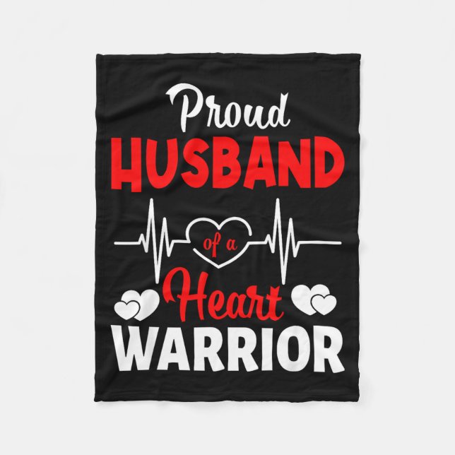 Couverture Polaire Proud Husband Of A Heart Warrior Chd Awareness  (Devant)