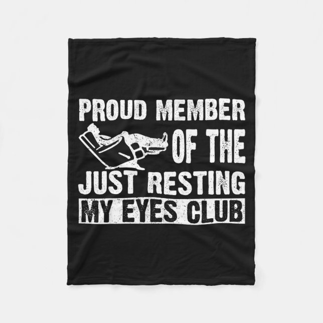 Couverture Polaire Proud Member Of Just Resting My Eyes Club Dad Fath (Devant)