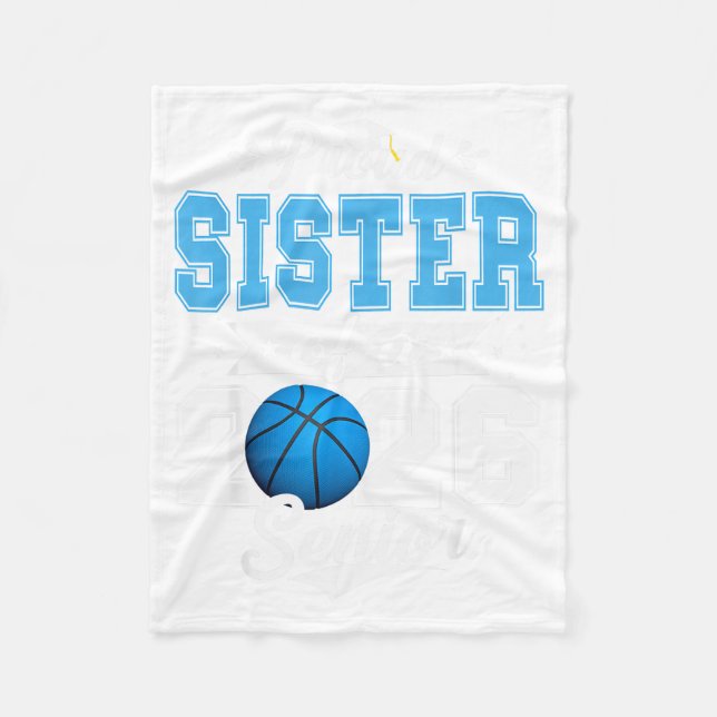 Couverture Polaire Proud Sister Of A 2026 Senior Basketball Graduatio (Devant)
