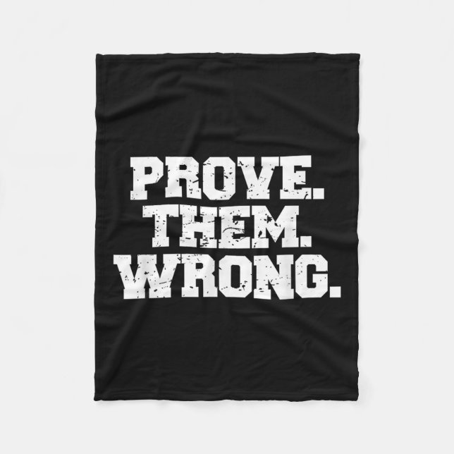 Couverture Polaire Prove Them Wrong Workout Training Motivation Logo  (Devant)