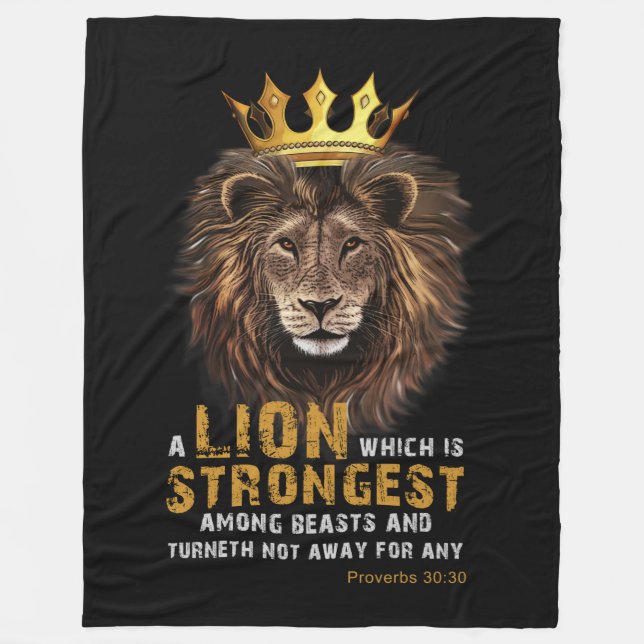 Couverture Polaire Proverbes 30:30 KJV Bible Citation (Devant)