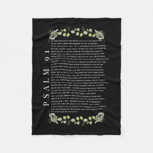 Couverture Polaire Psaume 91 Belles Feuilles d'Eucalyptus 