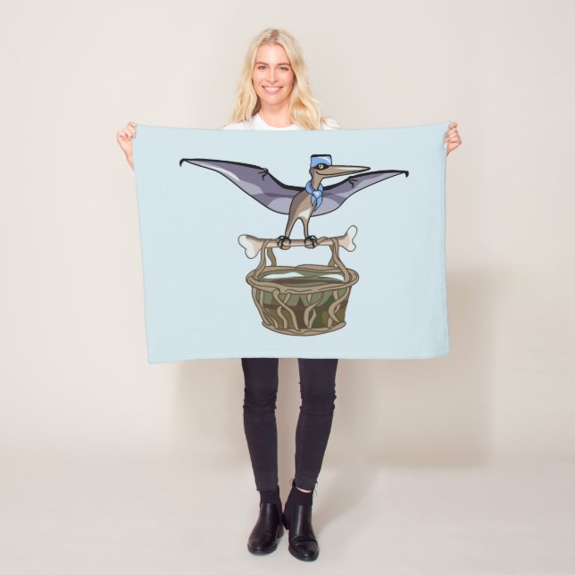 Couverture Polaire Pteranodon Portant Un Panier (En situation)
