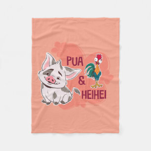Couverture Polaire Pua & Heihei Nom floral Graphique