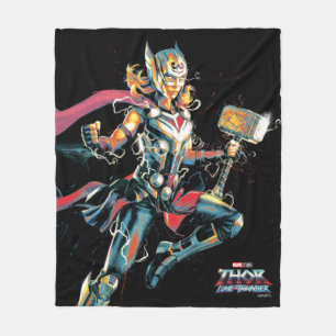 Couverture Polaire Puissant Thor Illustré Caractère Art