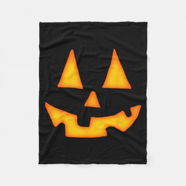 Couverture Polaire Pumpkin Halloween For Men Women Jack O Lantern Fac (Devant)
