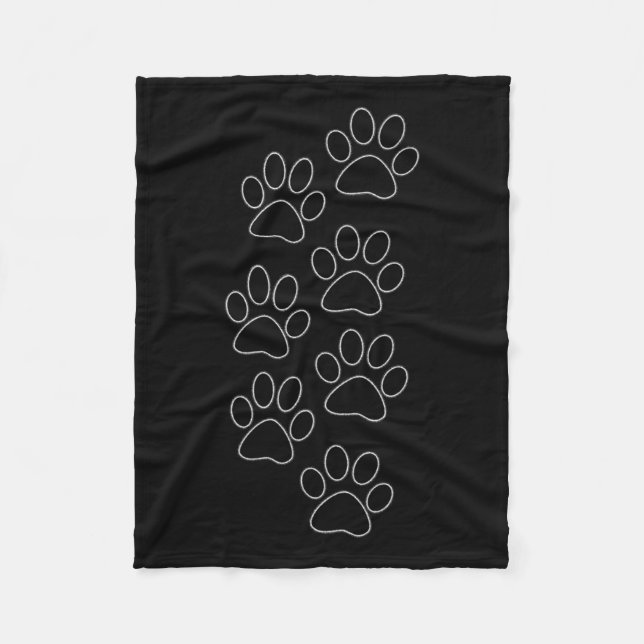 Couverture Polaire Puppy Paws Chien Prints Papa Pup Maman Bon Garçon  (Devant)