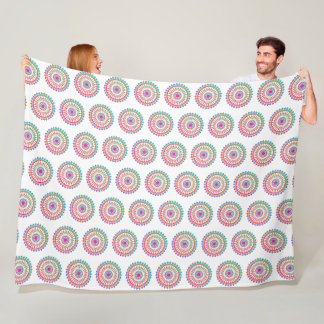 Couverture Polaire Purple Aqua Mandala Boho Arrière - plan personnali
