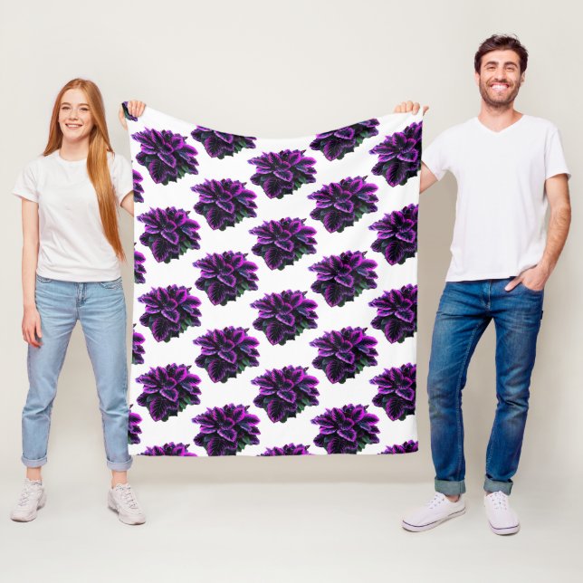 COUVERTURE POLAIRE PURPLE CALATHEA (En situation)