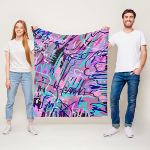 Couverture Polaire Purple Dream Expressive Impression Abstraite