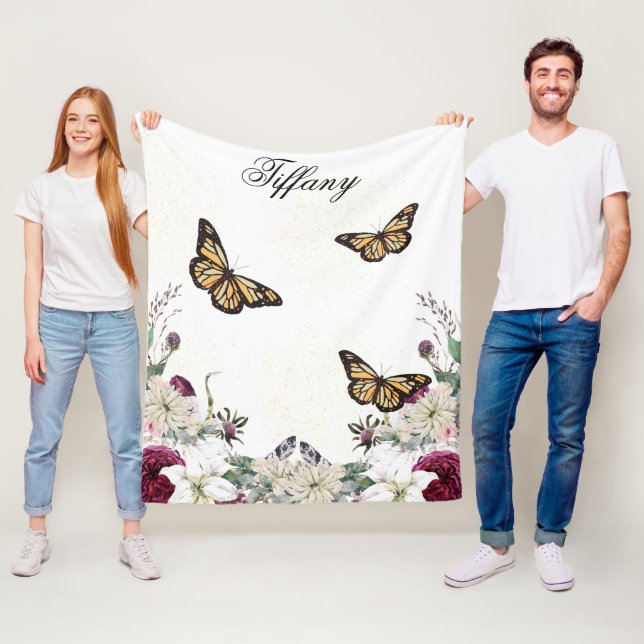 Couverture Polaire purple Floral bouquet in the blooming garden (En situation)