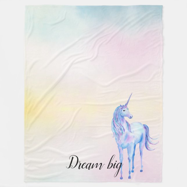 Couverture Polaire Purple Unicorne Aqua Rose Yellow Tie Dye (Devant)