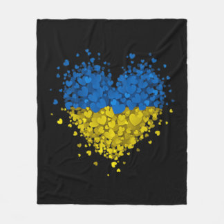 Couverture Polaire Puzzle de coeur Ukraine Amour Ukraine drapeau ukra