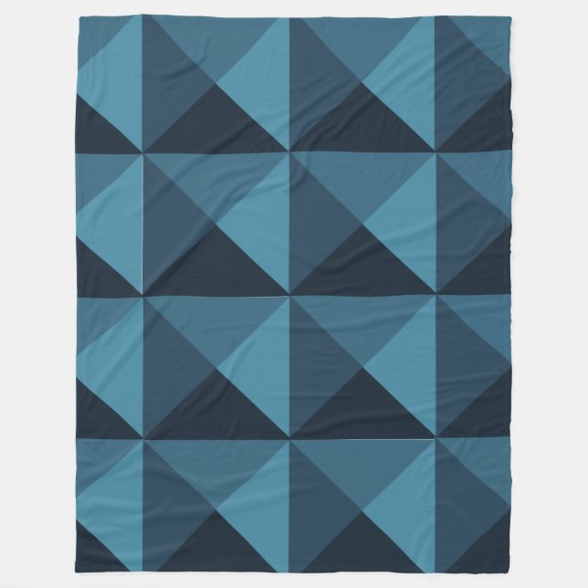 Couverture Polaire Pyramides bleu foncé (Devant)