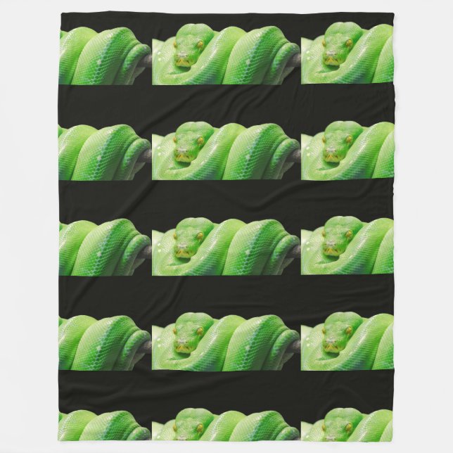 Couverture Polaire python vert (Devant)